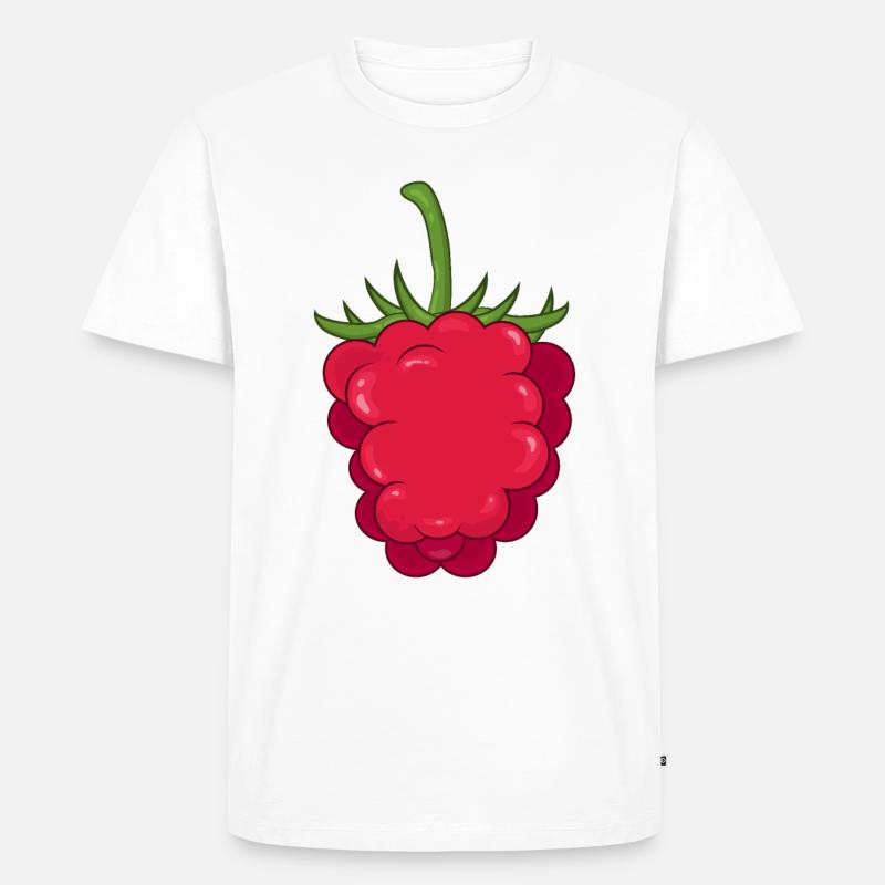 raspberry - Men's Premium Organic T-Shirt - white