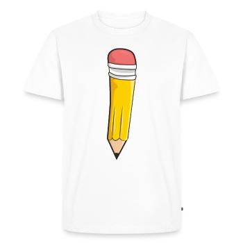 Inscription à l'école Pen - T-shirt Premium bio Homme - blanc - Devant - Nico (187cm)