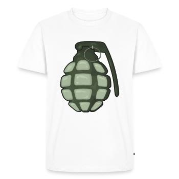Jeu de gamer de grenade à main - T-shirt Premium bio Homme - blanc - Devant - Nico (187cm)