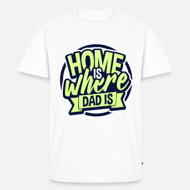 Papa - Männer Premium Bio T-Shirt - Weiß
