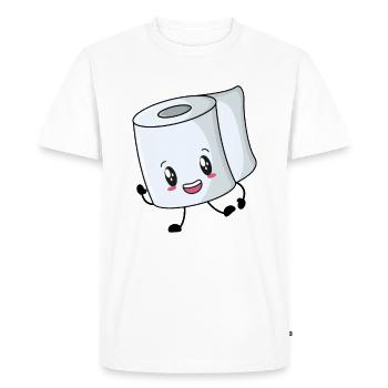toilet paper - Men's Premium Organic T-Shirt - white - Front - Nico (187cm)