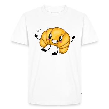 croissant - T-shirt Premium bio Homme - blanc - Devant - Nico (187cm)