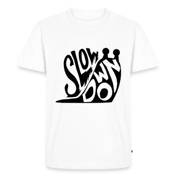 Snail slowly - Men's Premium Organic T-Shirt - white - Front - Nico (187cm)