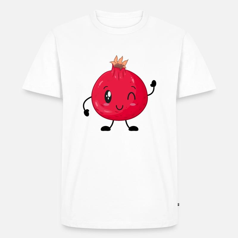 Granatapfel - Männer Premium Bio T-Shirt - Weiß