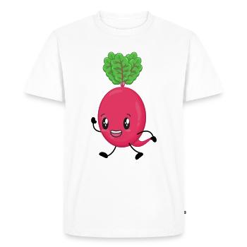 Betterave - T-shirt Premium bio Homme - blanc - Devant - Nico (187cm)