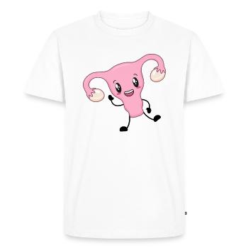 Uterus uterus feminism feminist - Men's Premium Organic T-Shirt - white - Front - Nico (187cm)