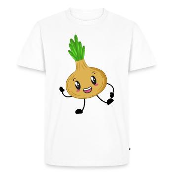 oignon - T-shirt Premium bio Homme - blanc - Devant - Nico (187cm)