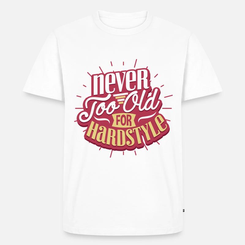 Hardstyle Techno - Männer Premium Bio T-Shirt - Weiß