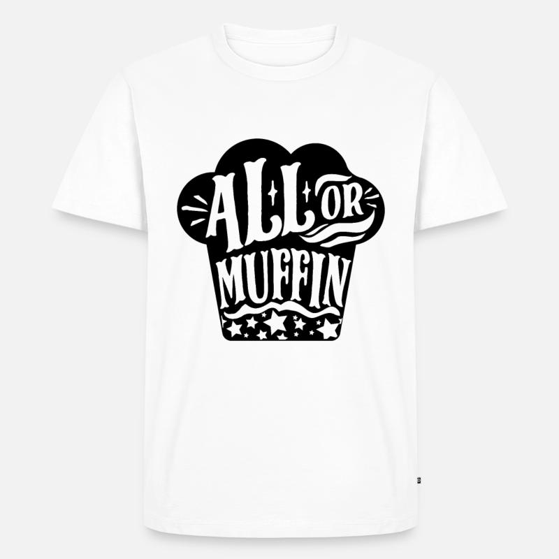 Muffin Backen Bäcker - Männer Premium Bio T-Shirt - Weiß