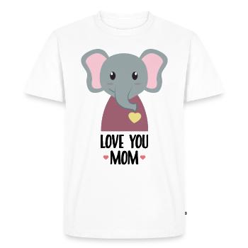 Have you dear mom - elephant - Men's Premium Organic T-Shirt - white - Front - Nico (187cm)