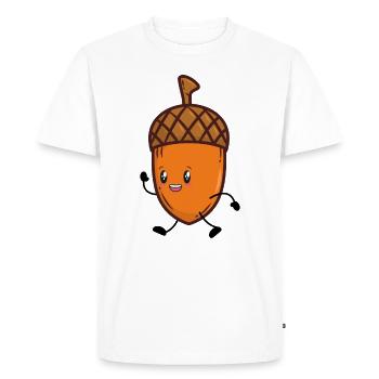 Chêne automne gland - T-shirt Premium bio Homme - blanc - Devant - Nico (187cm)