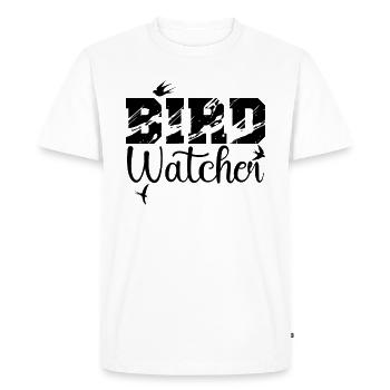 Bird Watching Ornithologist - Men's Premium Organic T-Shirt - white - Front - Nico (187cm)
