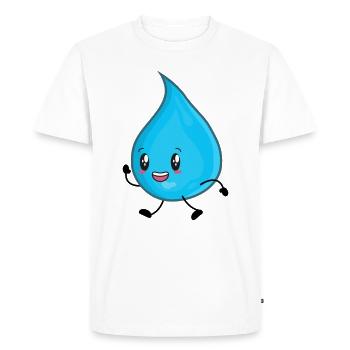 Water drops water - Men's Premium Organic T-Shirt - white - Front - Nico (187cm)