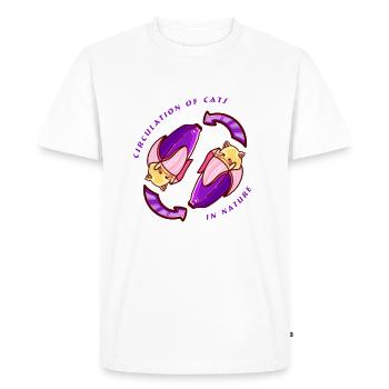 Doux chat design banane - T-shirt Premium bio Homme - blanc - Devant - Nico (187cm)