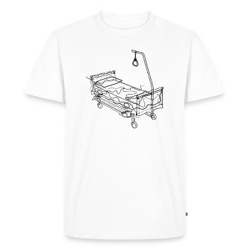 Medical bed - one line drawing - Men's Premium Organic T-Shirt - white - Front - Nico (187cm)
