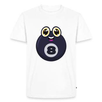 Billard boule de billard - T-shirt Premium bio Homme - blanc - Devant - Nico (187cm)