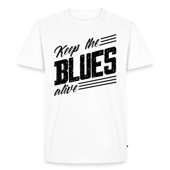 Blues Musique - T-shirt Premium bio Homme - blanc - Devant - Nico (187cm)