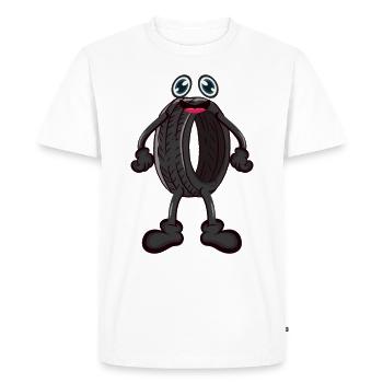 Pneus de voiture - T-shirt Premium bio Homme - blanc - Devant - Nico (187cm)