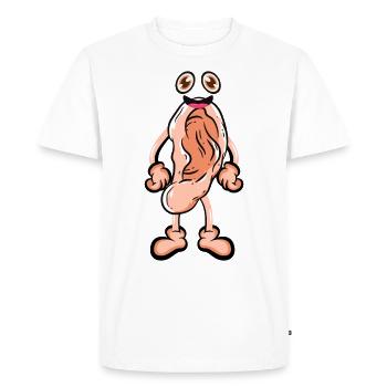 Oreille - T-shirt Premium bio Homme - blanc - Devant - Nico (187cm)