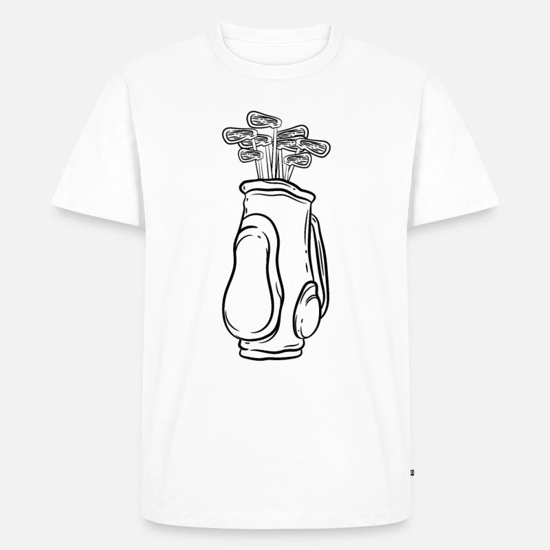 Golfer Golf - Männer Premium Bio T-Shirt - Weiß