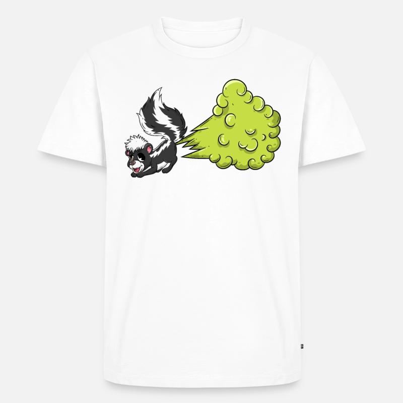 Stinktier Pups - Männer Premium Bio T-Shirt - Weiß