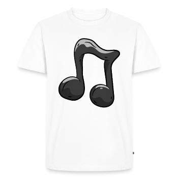 Musique Note - T-shirt Premium bio Homme - blanc - Devant - Nico (187cm)
