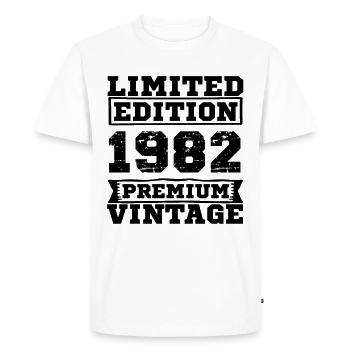 Vintage 1982 funny Birthday Quotes 40 Years 1982 - Men's Premium Organic T-Shirt - white - Front - Nico (187cm)