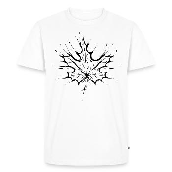 Maple Leaf - Men's Premium Organic T-Shirt - white - Front - Nico (187cm)