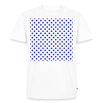 Tupfen weiß und blau - Men's Premium Organic T-Shirt - white - Front - Nico (187cm)