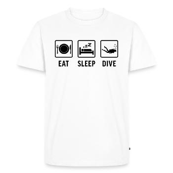 Eat Sleep Dive - Men's Premium Organic T-Shirt - white - Front - Nico (187cm)