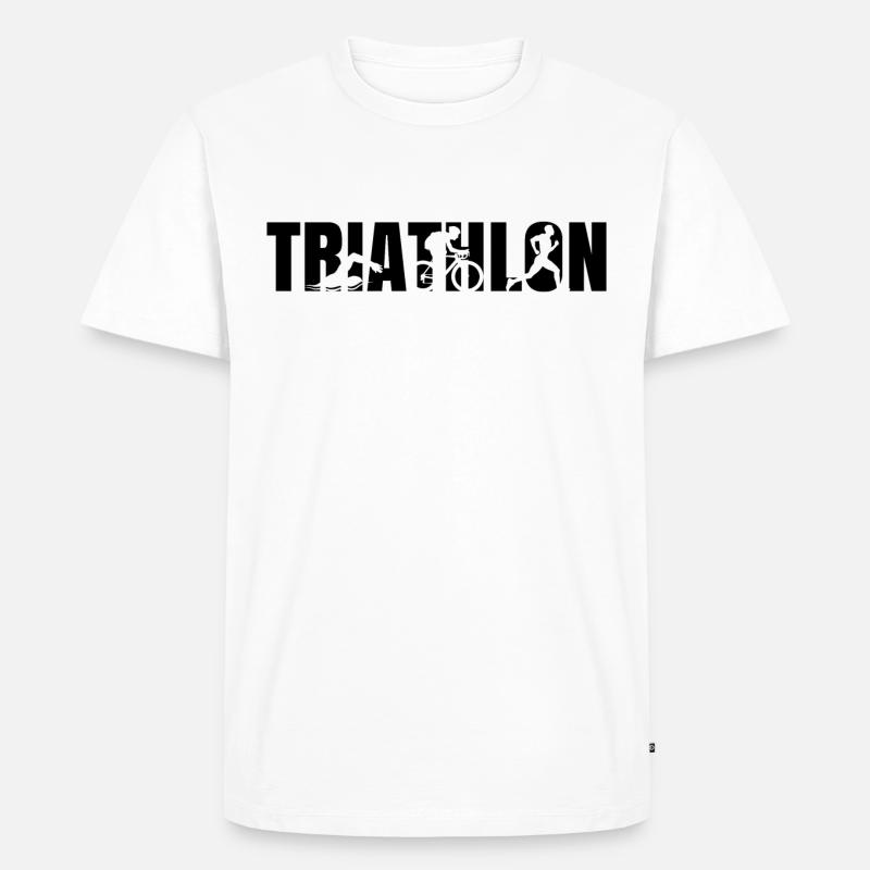 Triathlon - Männer Premium Bio T-Shirt - Weiß