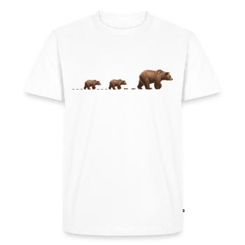 Bear Track Mom Bear 2 Kids Dad Bear Tracks Bears - Men's Premium Organic T-Shirt - white - Front - Nico (187cm)