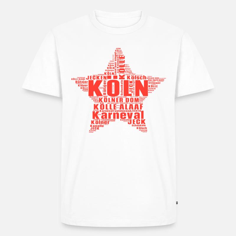 Kölner Karneval Stern Köln - Männer Premium Bio T-Shirt - Weiß
