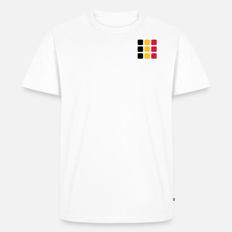 Flag (Vertical) Squares VECTOR - Men's Premium Organic T-Shirt - white