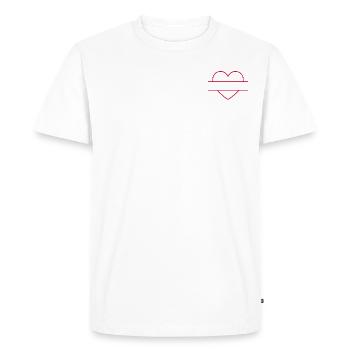 Le cœur peut être personnalisé - T-shirt Premium bio Homme - blanc - Devant - Nico (187cm)
