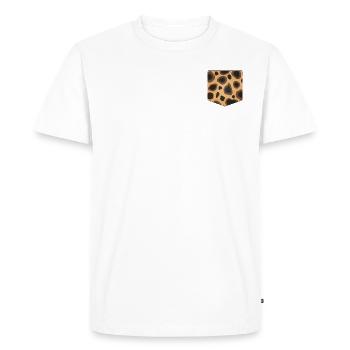 Poche Geopard - T-shirt Premium bio Homme - blanc - Devant - Nico (187cm)