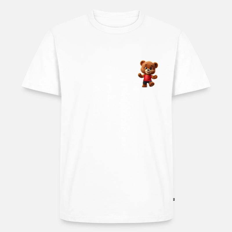 Teddy Tom feiert Spanien - Männer Premium Bio T-Shirt - Weiß