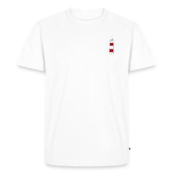 Leuchtturm - Männer Premium Bio T-Shirt - Weiß - Vorne - Nico (187cm)