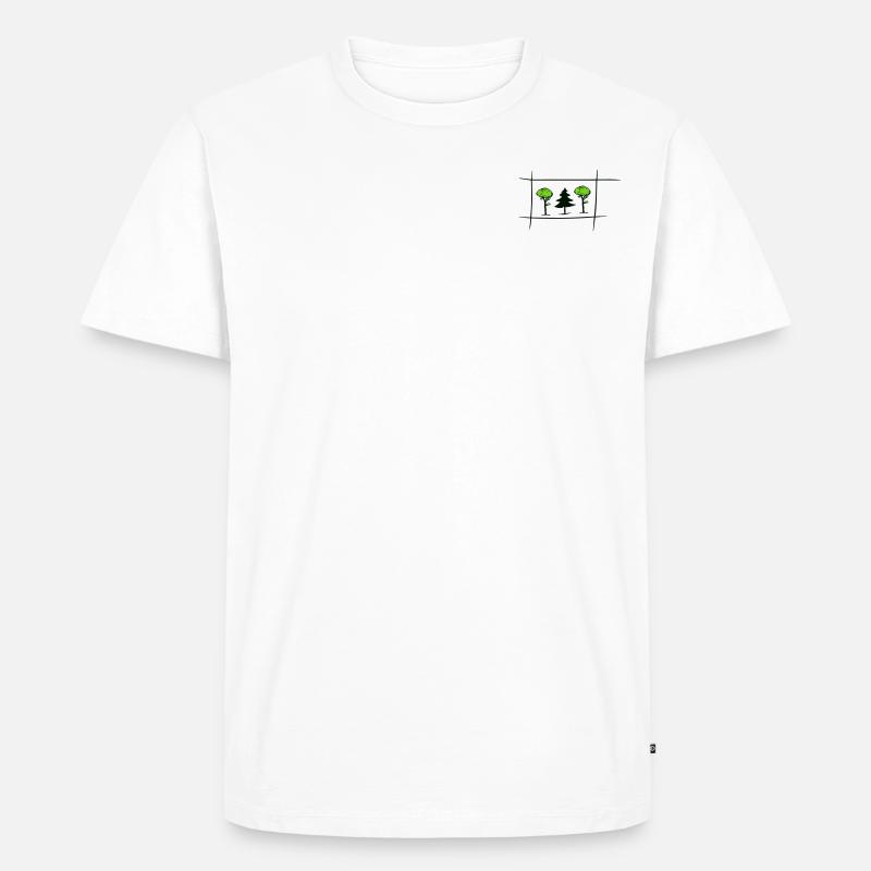 Bäume - Männer Premium Bio T-Shirt - Weiß