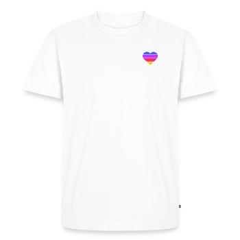 Listen To my Heart - Men's Premium Organic T-Shirt - white - Front - Nico (187cm)
