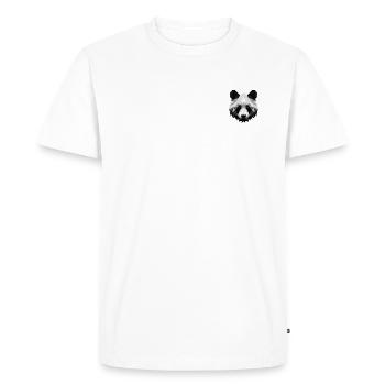 Minimalist Polygon Panda - Men's Premium Organic T-Shirt - white - Front - Nico (187cm)