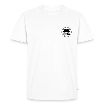 Droiture - T-shirt Premium bio Homme - blanc - Devant - Nico (187cm)