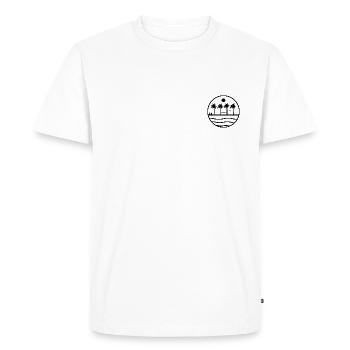 plage de la mer ensoleillée - T-shirt Premium bio Homme - blanc - Devant - Nico (187cm)