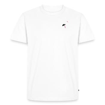 white stork - Men's Premium Organic T-Shirt - white - Front - Nico (187cm)