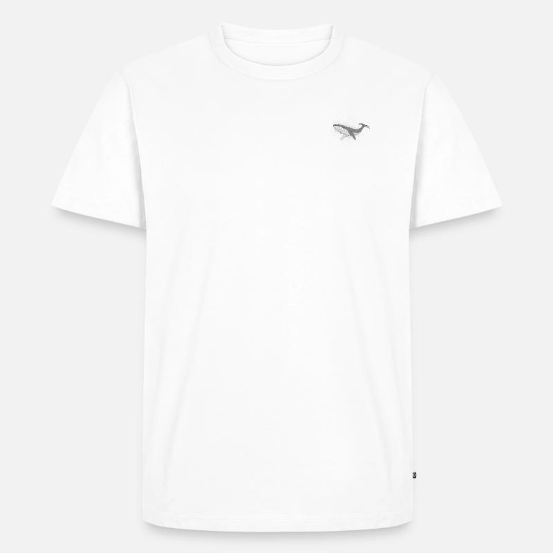 Sparkly whale - Männer Premium Bio T-Shirt - Weiß