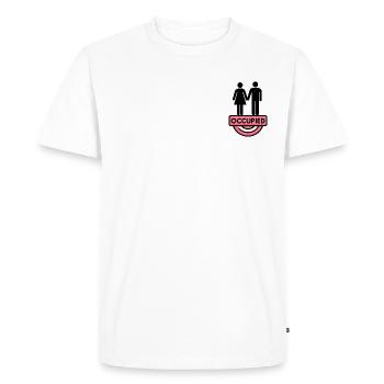 Occupé - T-shirt Premium bio Homme - blanc - Devant - Nico (187cm)