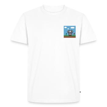 pixel chaton - T-shirt Premium bio Homme - blanc - Devant - Nico (187cm)