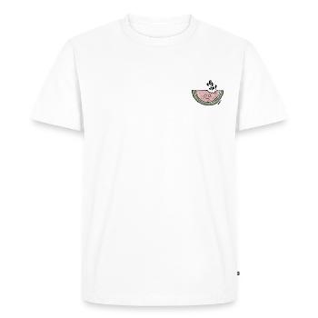 Watermelon - Men's Premium Organic T-Shirt - white - Front - Nico (187cm)