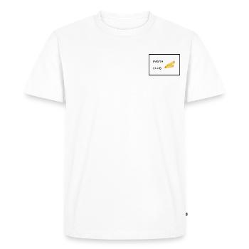 Noodle/Pasta Club - Cook/Eat - Men's Premium Organic T-Shirt - white - Front - Nico (187cm)