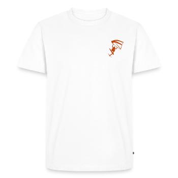 Étiquette d’aile - T-shirt Premium bio Homme - blanc - Devant - Nico (187cm)